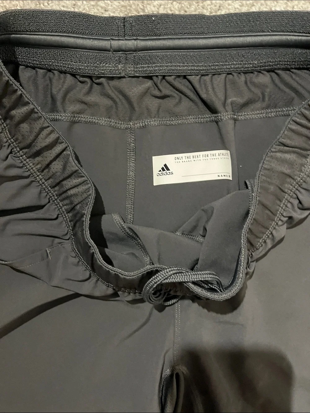 Gray Adidas soccer practice workout shorts side pockets lightweight player model